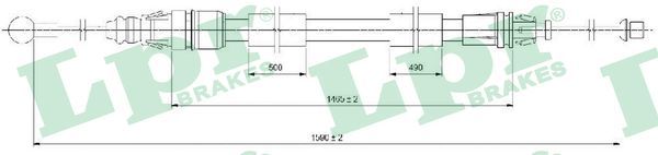 LPR C0721B Cable Pull, parking brake