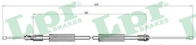 Cable Pull, parking brake LPR C0735B