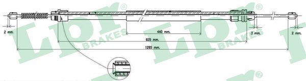 LPR C0740B Cable Pull, parking brake