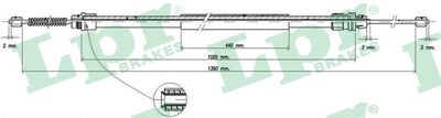 Cable Pull, parking brake LPR C0741B