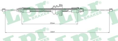 Cable Pull, parking brake LPR C0746B