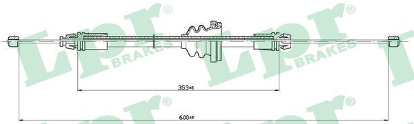 LPR C0754B Cable Pull, parking brake