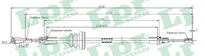 Cable Pull, parking brake LPR C0755B