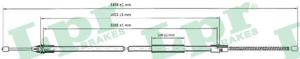 LPR C0756B Cable Pull, parking brake