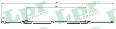 Cable Pull, parking brake LPR C0759B