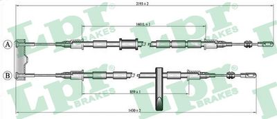 Cable Pull, parking brake LPR C0786B