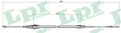 Cable Pull, parking brake LPR C0800B
