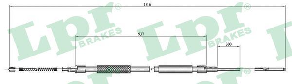 LPR C0801B Cable Pull, parking brake