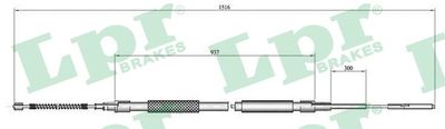 Cable Pull, parking brake LPR C0801B