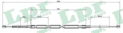 Cable Pull, parking brake LPR C0811B