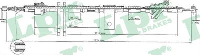 Cable Pull, parking brake LPR C0834B