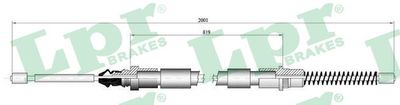 Cable Pull, parking brake LPR C0836B