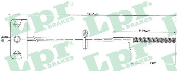 LPR C0840B Cable Pull, parking brake