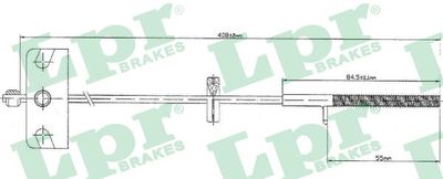 Cable Pull, parking brake LPR C0840B