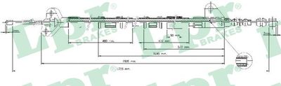 Cable Pull, parking brake LPR C0847B