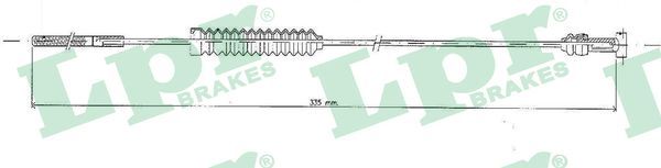 LPR C0850B Cable Pull, parking brake