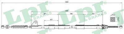 Cable Pull, parking brake LPR C0851B