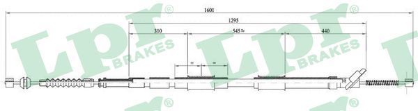 LPR C0870B Cable Pull, parking brake