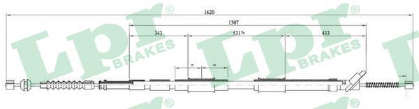 LPR C0873B Cable Pull, parking brake