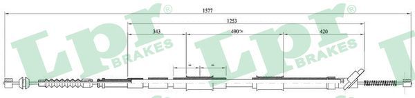 LPR C0875B Cable Pull, parking brake