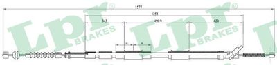 Cable Pull, parking brake LPR C0875B