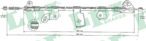LPR C0891B Cable Pull, parking brake