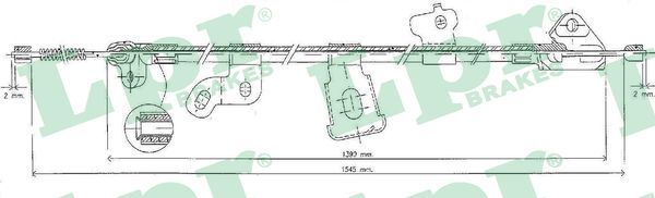 LPR C0892B Cable Pull, parking brake