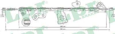 Cable Pull, parking brake LPR C0892B