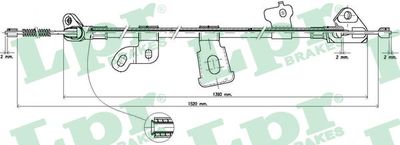 Cable Pull, parking brake LPR C0893B