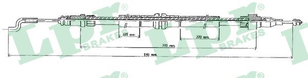 LPR C0898B Cable Pull, parking brake
