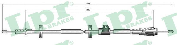 LPR C0914B Cable Pull, parking brake
