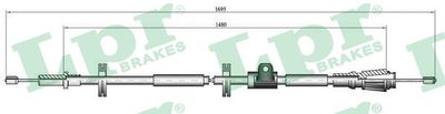 Cable Pull, parking brake LPR C0914B