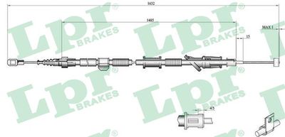 Cable Pull, parking brake LPR C0917B