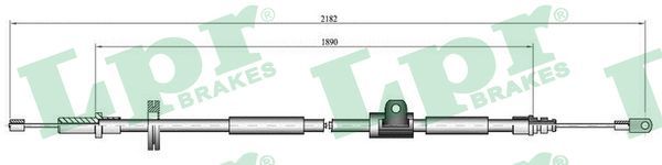 LPR C0923B Cable Pull, parking brake