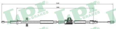 Cable Pull, parking brake LPR C0923B