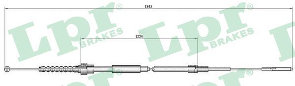 LPR C0933B Cable Pull, parking brake