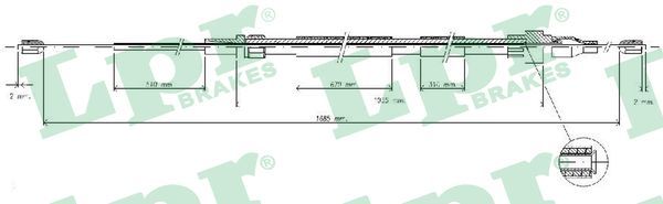 LPR C0936B Cable Pull, parking brake