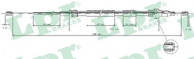 Cable Pull, parking brake LPR C0936B