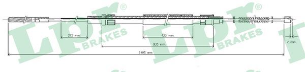 LPR C0939B Cable Pull, parking brake