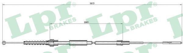 LPR C0942B Cable Pull, parking brake