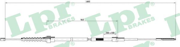 LPR C0951B Cable Pull, parking brake