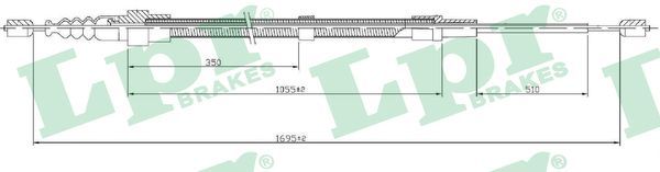 LPR C0952B Cable Pull, parking brake