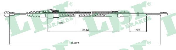 LPR C0953B Cable Pull, parking brake