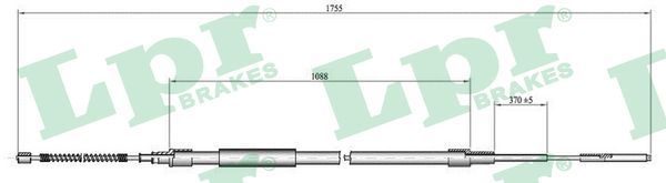 LPR C0954B Cable Pull, parking brake