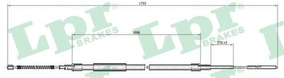 Cable Pull, parking brake LPR C0954B