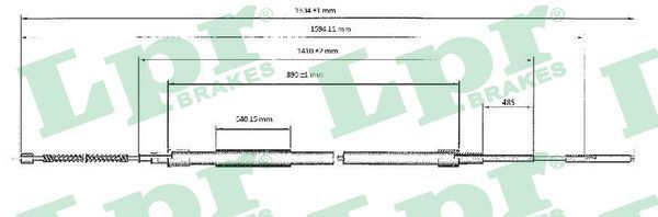 LPR C0955B Cable Pull, parking brake