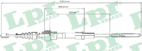 LPR C0956B Cable Pull, parking brake