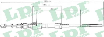 Cable Pull, parking brake LPR C0956B