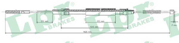 LPR C0960B Cable Pull, parking brake