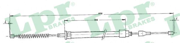 LPR C0963B Cable Pull, parking brake